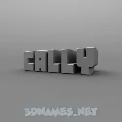 cally in Solid Grey style - 3D name wallpaper