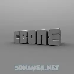 cbone in Solid Grey style - 3D name wallpaper