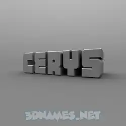 cerys in Solid Grey style - 3D name wallpaper
