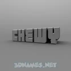 chewy in Solid Grey style - 3D name wallpaper