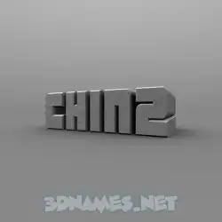 chin2 in Solid Grey style - 3D name wallpaper