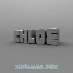 chloe in Solid Grey style - 3D name wallpaper