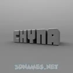 chyna in Solid Grey style - 3D name wallpaper
