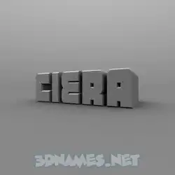 ciera in Solid Grey style - 3D name wallpaper