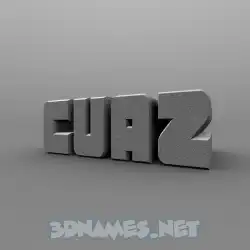 cuaz in Solid Grey style - 3D name wallpaper