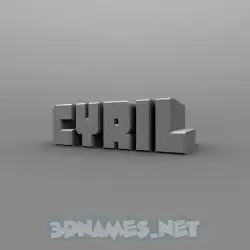 cyril in Solid Grey style - 3D name wallpaper