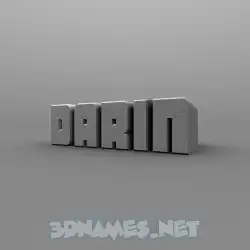 darin in Solid Grey style - 3D name wallpaper