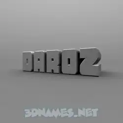daroz in Solid Grey style - 3D name wallpaper