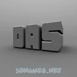 das in Solid Grey style - 3D name wallpaper