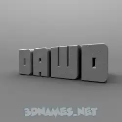 dawd in Solid Grey style - 3D name wallpaper