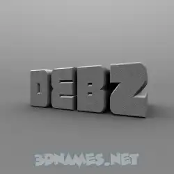 debz in Solid Grey style - 3D name wallpaper