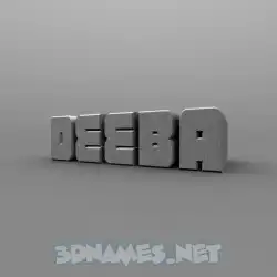 deeba in Solid Grey style - 3D name wallpaper