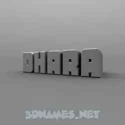 dhara in Solid Grey style - 3D name wallpaper