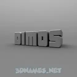 dimos in Solid Grey style - 3D name wallpaper