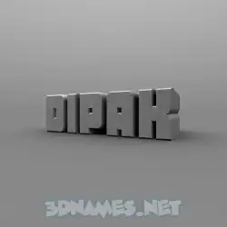 dipak in Solid Grey style - 3D name wallpaper