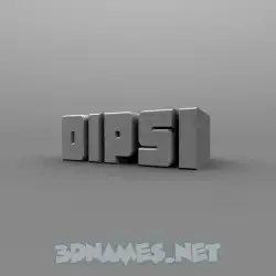 dipsi in Solid Grey style - 3D name wallpaper