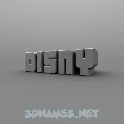 disny in Solid Grey style - 3D name wallpaper