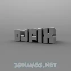 djfix in Solid Grey style - 3D name wallpaper