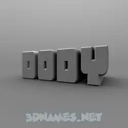 dody in Solid Grey style - 3D name wallpaper