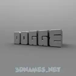dogge in Solid Grey style - 3D name wallpaper