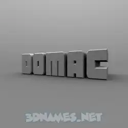domac in Solid Grey style - 3D name wallpaper