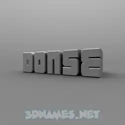 donse in Solid Grey style - 3D name wallpaper
