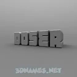 doser in Solid Grey style - 3D name wallpaper