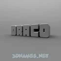 draco in Solid Grey style - 3D name wallpaper