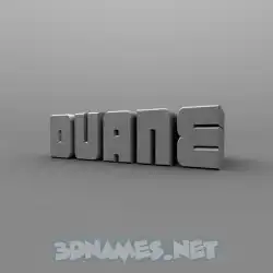 duane in Solid Grey style - 3D name wallpaper