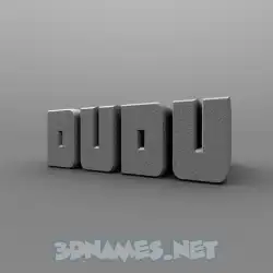 dudu in Solid Grey style - 3D name wallpaper