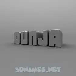 dunja in Solid Grey style - 3D name wallpaper