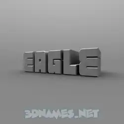 eagle in Solid Grey style - 3D name wallpaper