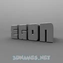 egon in Solid Grey style - 3D name wallpaper