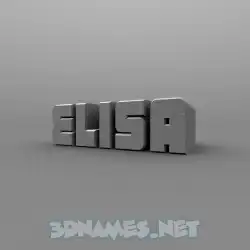 elisa in Solid Grey style - 3D name wallpaper