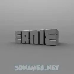 ernie in Solid Grey style - 3D name wallpaper