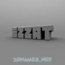 ezzat in Solid Grey style - 3D name wallpaper