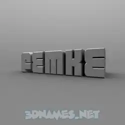 femke in Solid Grey style - 3D name wallpaper