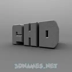 fhd in Solid Grey style - 3D name wallpaper
