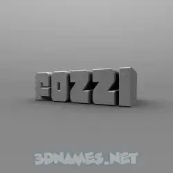 fozzi in Solid Grey style - 3D name wallpaper