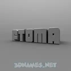 ftoma in Solid Grey style - 3D name wallpaper