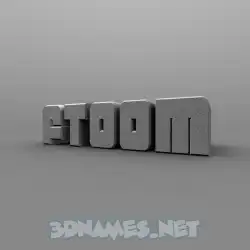ftoom in Solid Grey style - 3D name wallpaper