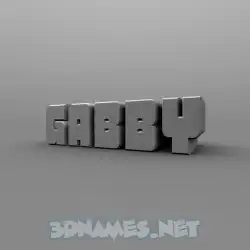 gabby in Solid Grey style - 3D name wallpaper