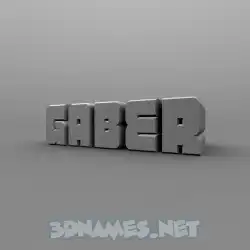 gaber in Solid Grey style - 3D name wallpaper
