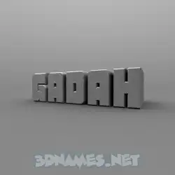gadah in Solid Grey style - 3D name wallpaper