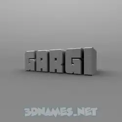 gargi in Solid Grey style - 3D name wallpaper