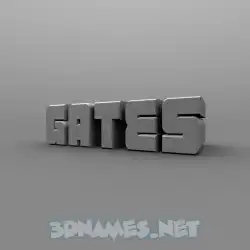 gates in Solid Grey style - 3D name wallpaper