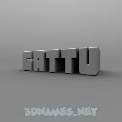 gattu in Solid Grey style - 3D name wallpaper