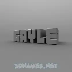 gayle in Solid Grey style - 3D name wallpaper
