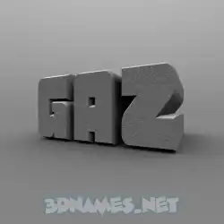 gaz in Solid Grey style - 3D name wallpaper