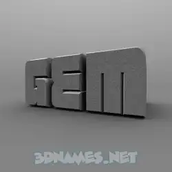 gem in Solid Grey style - 3D name wallpaper